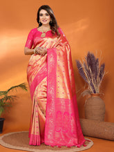 Orange tissue silk saree