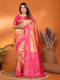 Orange tissue silk saree