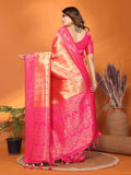 Orange tissue silk saree