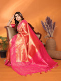 Orange tissue silk saree