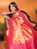 Orange tissue silk saree