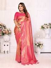 Banarasi Tissue Silk Pink Saree