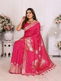 Pink Pure Lichi Silk Summer Special Saree Collection