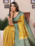 Sky Color Pure Tissue Silk Saree for Weddings