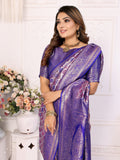 Purple Chaturi Banarasi Silk Saree Online