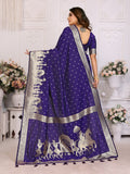 Blue Pure Lichi Silk Summer Special Saree Collection