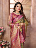 Mehendi Pure Banarasi Tissue Silk Patola Weaving Saree