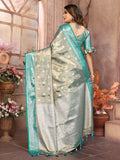 Sky Handloom Tissue Silk Sarees with Zari Weaving Designs