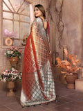 Brown Summer Special Pure Lichi Silk Designer Saree