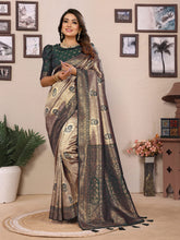 Green tissue silk saree