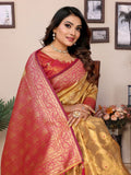 Red Pure Tissue Silk Saree for Weddings