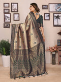 Green tissue silk saree