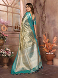 Sky Handloom Tissue Silk Saree For Wedding