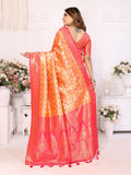 Orange Chaturi Banarasi Silk Saree