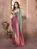 Sky Banarasi Tissue Silk Saree