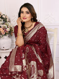 Red Pure Lichi Silk Summer Special Saree Collection