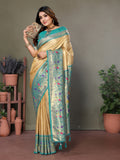 Pista Pure Banarasi Tissue Silk Saree