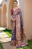 Blue Banarasi Soft Silk Paithani Patola Saree