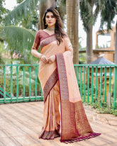 Cream Traditional Kanjivaram Pattu Saree