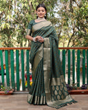 Green Pure Silk Bandhej Patola Sarees