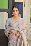 Gray Cotton Saree