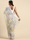 Rani Pure Linen Saree Floral Print