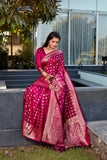 Pink Soft Satin Silk Sarees For Wedding