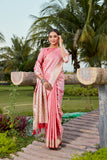 Pink Color Pure Kanjivaram Soft Satin Silk Saree