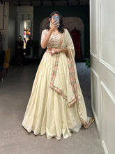 Off White Georgette Lehenga Choli