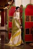 Green Jacquard Chex Zari Woven Saree