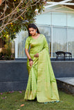 Yellow Soft Satin Silk Sarees For Wedding