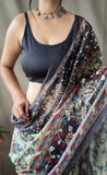 Green Kalamkari Print Saree For Wedding