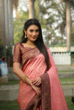 Pink Kanjivaram Silk Sarees for Festivel