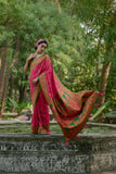 Pink Pashmina Silk Kashmiri Weaving Saree