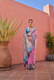 Pink Banarasi Silk Paithani Saree with Zari Weaving