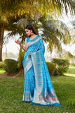 Sky Gharchola Bandhej Silk Sarees For Weddings