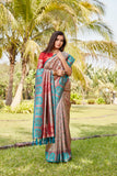 Teal Original Kanjivaram Soft Silk Saree