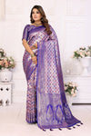 Purple Chaturi Banarasi Silk Saree Online