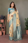 Sky Viscose Silky Saree for Weddings