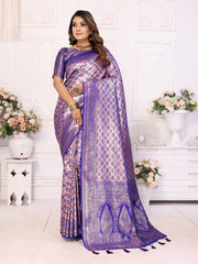 Purple Chaturi Banarasi Silk Saree Online