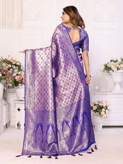 Purple Chaturi Banarasi Silk Saree Online