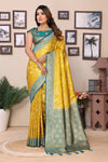 Sky Color Pure Tissue Silk Saree for Weddings