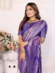 Purple Chaturi Banarasi Silk Saree Online