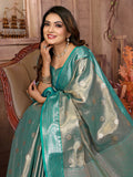 Sky Handloom Tissue Silk Sarees with Zari Weaving Designs
