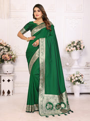 Green Banarasi Silk Saree