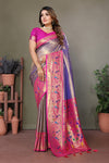 Purple Color Pure Banarasi Tissue Silk Saree