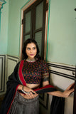 Gray Color Kashmiri Print Tussar Silk Lehenga Choli