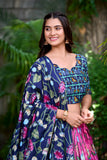 Pink Tussar Silk Pichwai & Patola Print Lehenga Choli