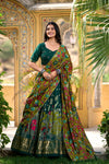 Green Color Tussar Silk Kalamkari Lehenga Choli