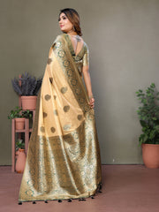 Green Viscose Silky Saree for Weddings